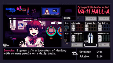 VA-11 Hall-A: Cyberpunk Bartender Action — скриншот 1